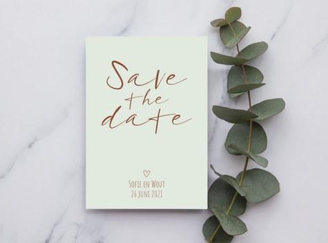 kaartje save the date uitnodiging huwelijk